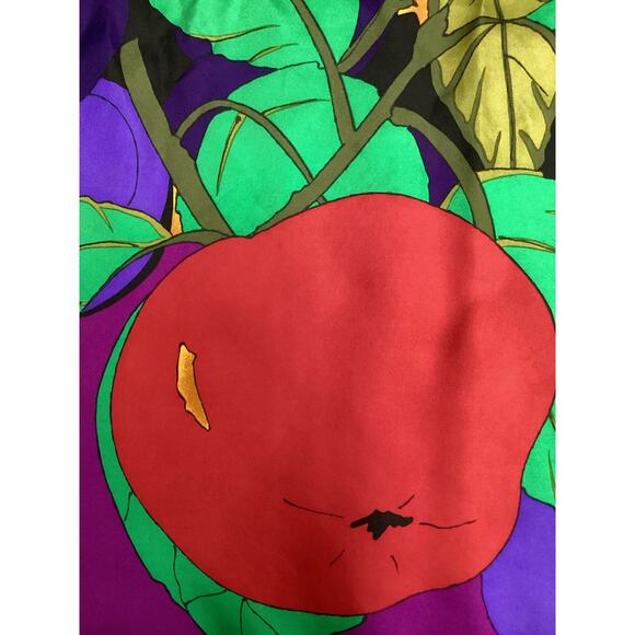 VTG Gucci Scarf Women’s 1Size Square Shape Fruits Motif Multicolor Beautiful! - Picture 3 of 4